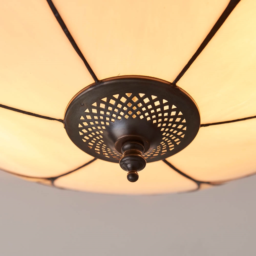 Endon 64182 - Stropna svjetiljka Tiffany INGRAM 2xE27/60W/230V promjer 45 cm