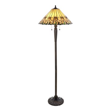 Endon 64192 - Podna svjetiljka Tiffany JAMELIA 2xE27/60W/230V, promjer 50 cm