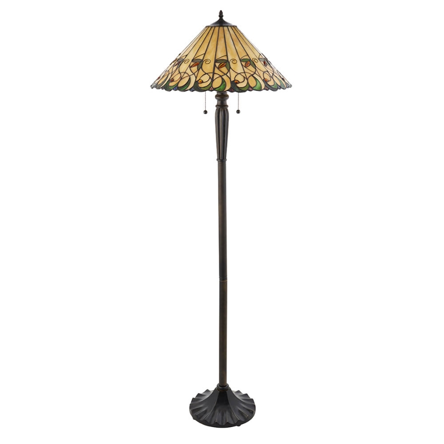 Endon 64192 - Podna svjetiljka Tiffany JAMELIA 2xE27/60W/230V, promjer 50 cm
