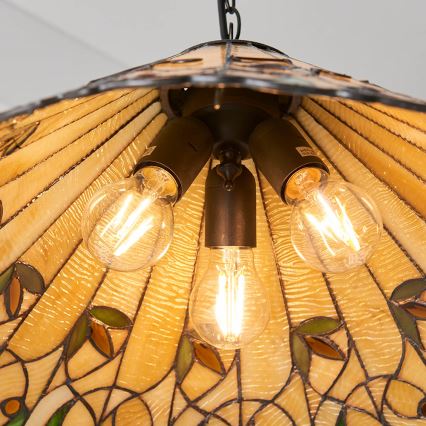 Endon 64194 - Luster na lancu JAMELIA 3xE27/60W/230V pr. 50 cm