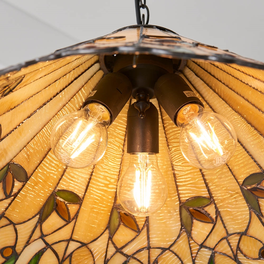 Endon 64194 - Luster na lancu JAMELIA 3xE27/60W/230V pr. 50 cm
