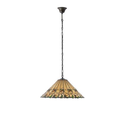 Endon 64194 - Luster na lancu Tiffany JAMELIA 3xE27/60W/230V, promjer 50 cm