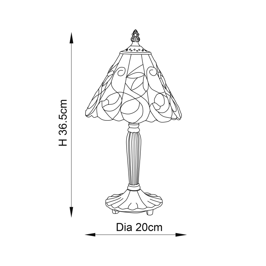 Endon 64196 - Stolna lampa JAMELIA 1xE14/40W/230V pr. 20 cm