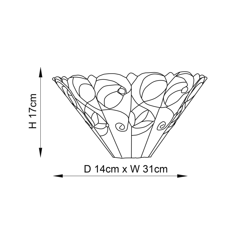 Endon 64198 - Zidna svjetiljka Tiffany JAMELIA 1xE14/40W/230V