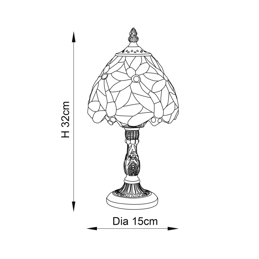 Endon 64246 - Stolna lampa LORETTE 1xE14/40W/230V pr. 15 cm