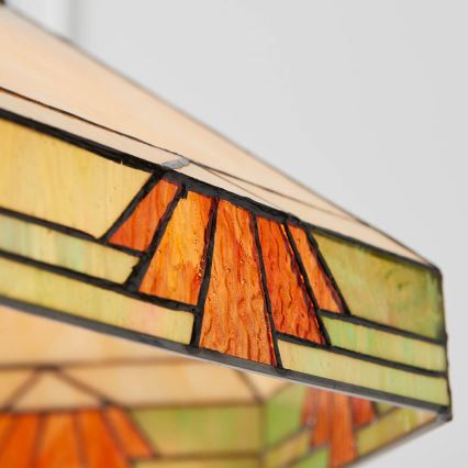 Endon 64285 - Luster na lancu Tiffany NEVADA 1xE27/60W/230V Ø 35 cm