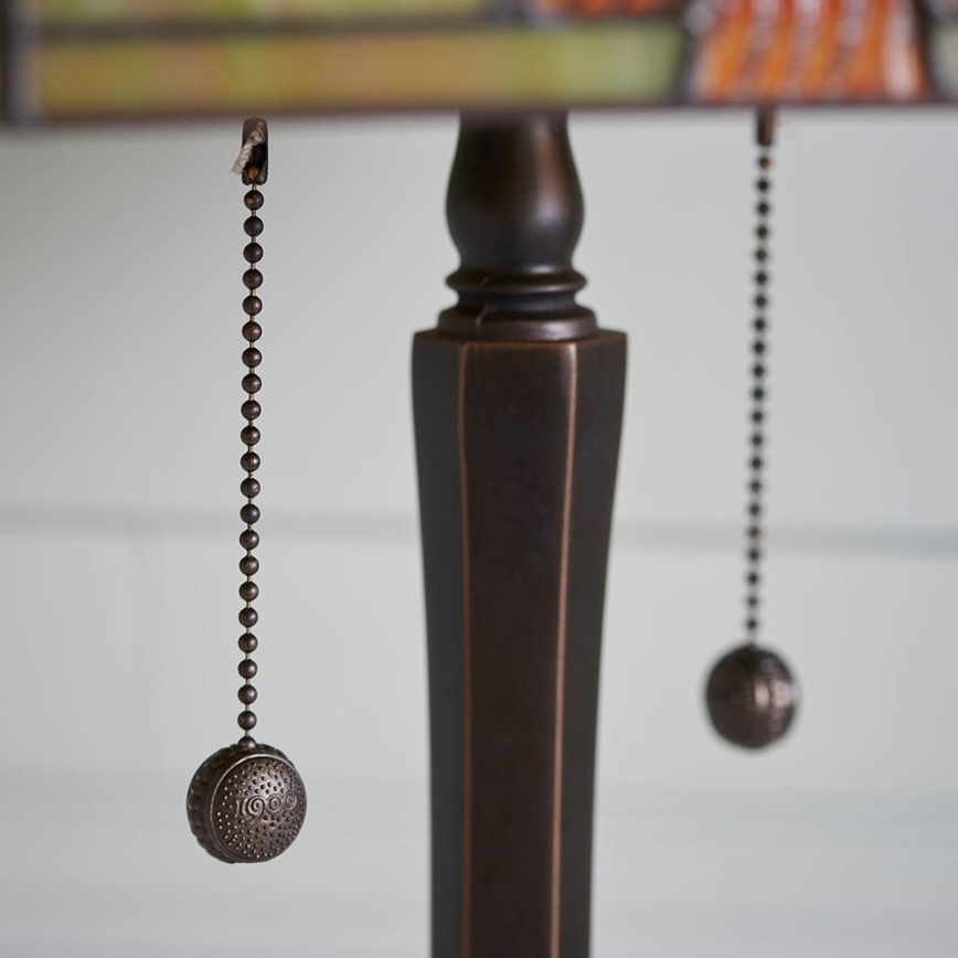 Endon 64286 - Stolna lampa Tiffany NEVADA 2xE27/60W/230V Ø 40 cm