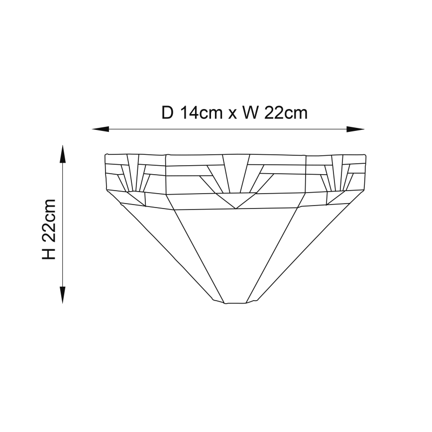 Endon 64288 - Zidna svjetiljka Tiffany NEVADA 1xE14/40W/230V