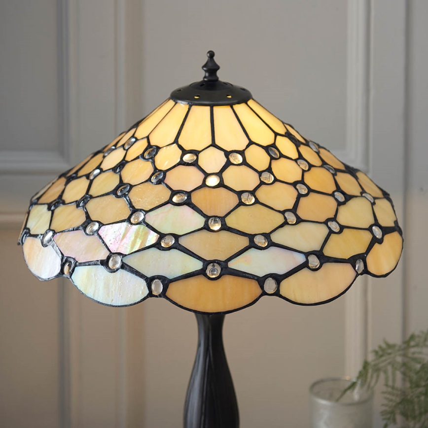 Endon 64301 - Stolna lampa Tiffany PEARL 1xE27/60W/230V Ø 37 cm