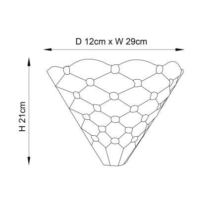 Endon 64302 - Zidna svjetiljka Tiffany PEARL 1xE14/40W/230V