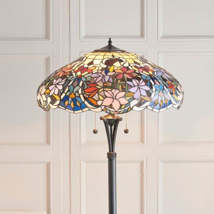 Endon 64323 - Podna lampa Tiffany SULLIVAN 2xE27/60W/230V promjer 56 cm