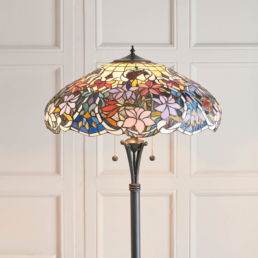 Endon 64323 - Podna lampa Tiffany SULLIVAN 2xE27/60W/230V promjer 56 cm