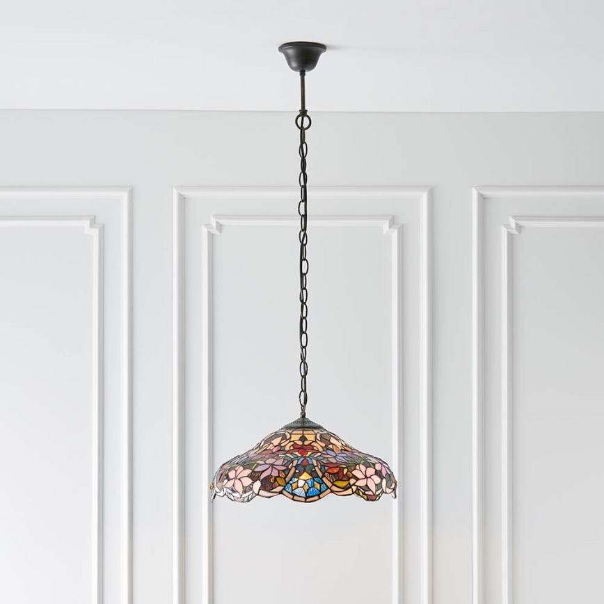 Endon 64325 - Luster na lancu SULLIVAN 1xE27/60W/230V Ø 40 cm