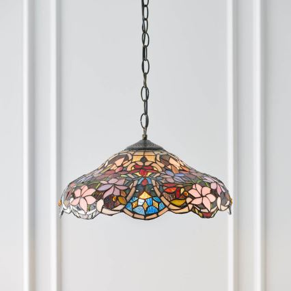 Endon 64325 - Luster na lancu SULLIVAN 1xE27/60W/230V Ø 40 cm