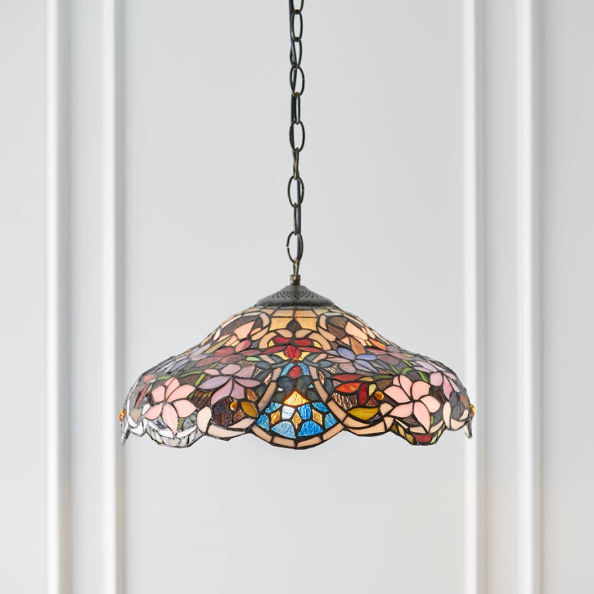 Endon 64325 - Luster na lancu SULLIVAN 1xE27/60W/230V Ø 40 cm