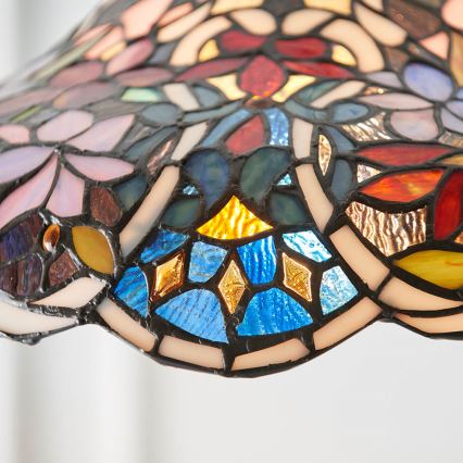 Endon 64325 - Luster na lancu Tiffany SULLIVAN 1xE27/60W/230V Ø 40 cm