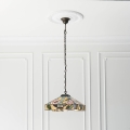 Endon 64385 - Luster na lancu Tiffany WILLOW 1xE27/60W/230V Ø 35 cm