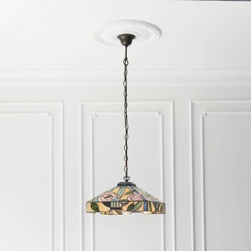 Endon 64385 - Luster na lancu Tiffany WILLOW 1xE27/60W/230V Ø 35 cm