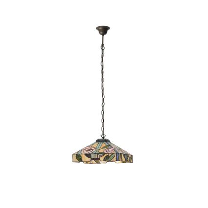 Endon 64385 - Luster na lancu Tiffany WILLOW 1xE27/60W/230V Ø 35 cm