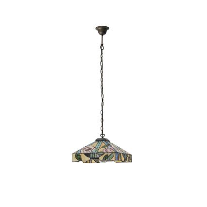 Endon 64385 - Luster na lancu Tiffany WILLOW 1xE27/60W/230V Ø 35 cm