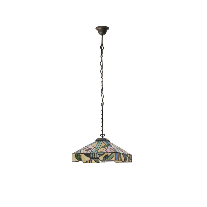 Endon 64385 - Luster na lancu Tiffany WILLOW 1xE27/60W/230V Ø 35 cm
