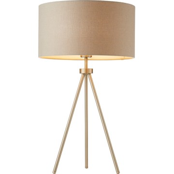 Endon 66986 - Stolna lampa TRI 1xE27/40W/230V mesing/bež