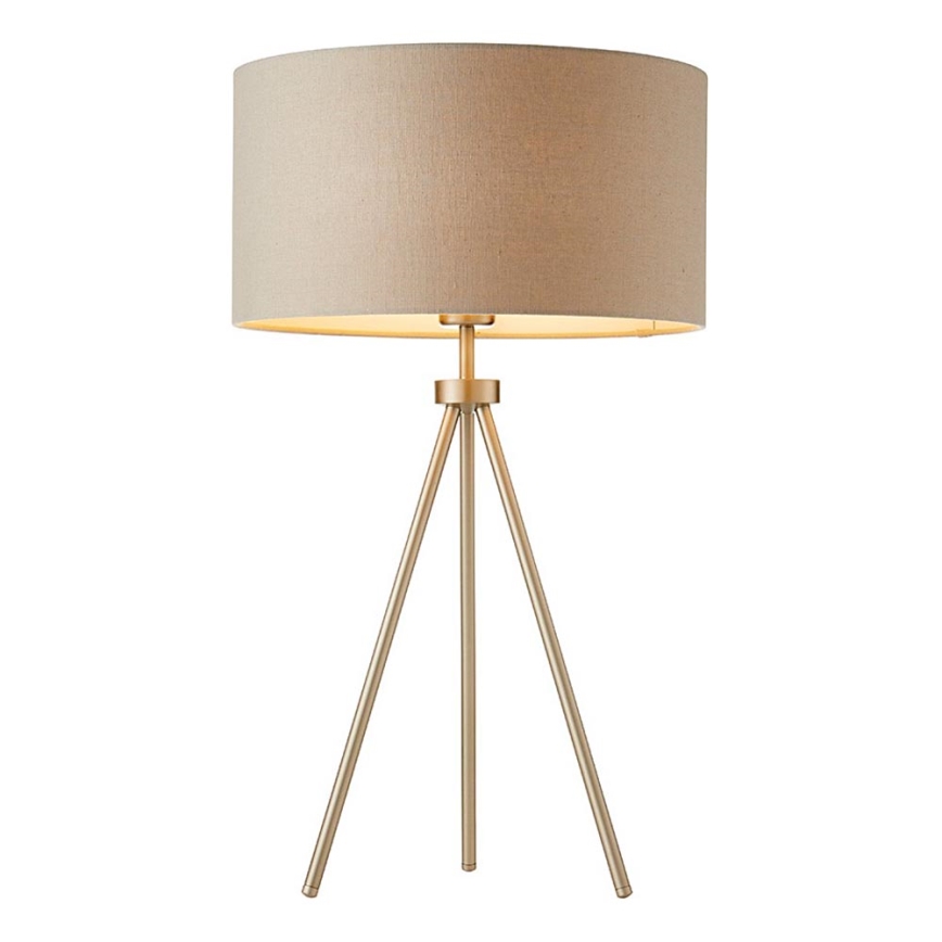 Endon 66986 - Stolna lampa TRI 1xE27/40W/230V mesing/bež
