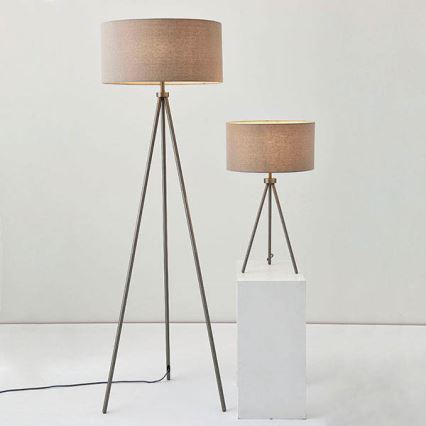 Endon 66986 - Stolna lampa TRI 1xE27/40W/230V mesing/bež