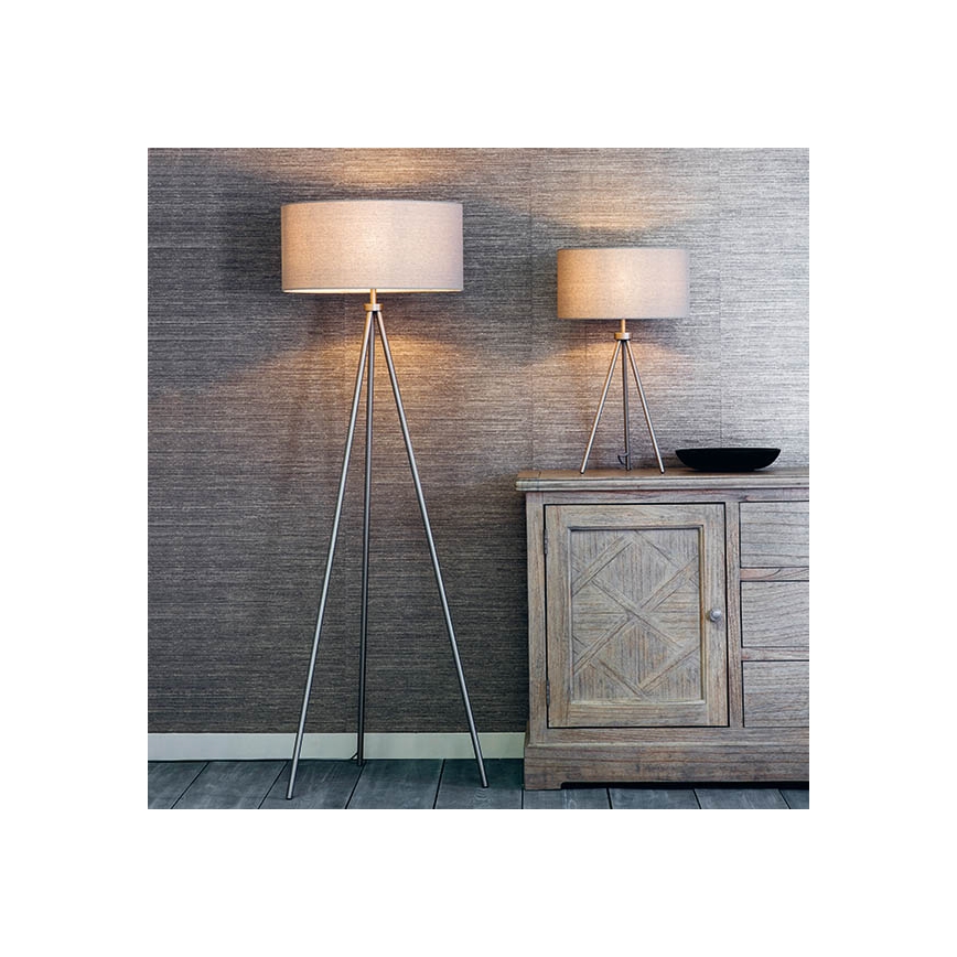 Endon 66986 - Stolna lampa TRI 1xE27/40W/230V mesing/bež