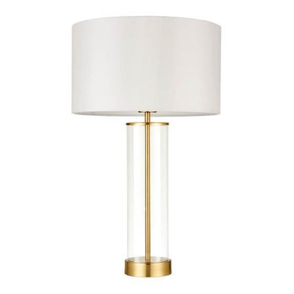Endon 68802 - Stolna lampa LESSINA s dodirnim prigušivačem 1xE27/10W/230V zlatna/bijela