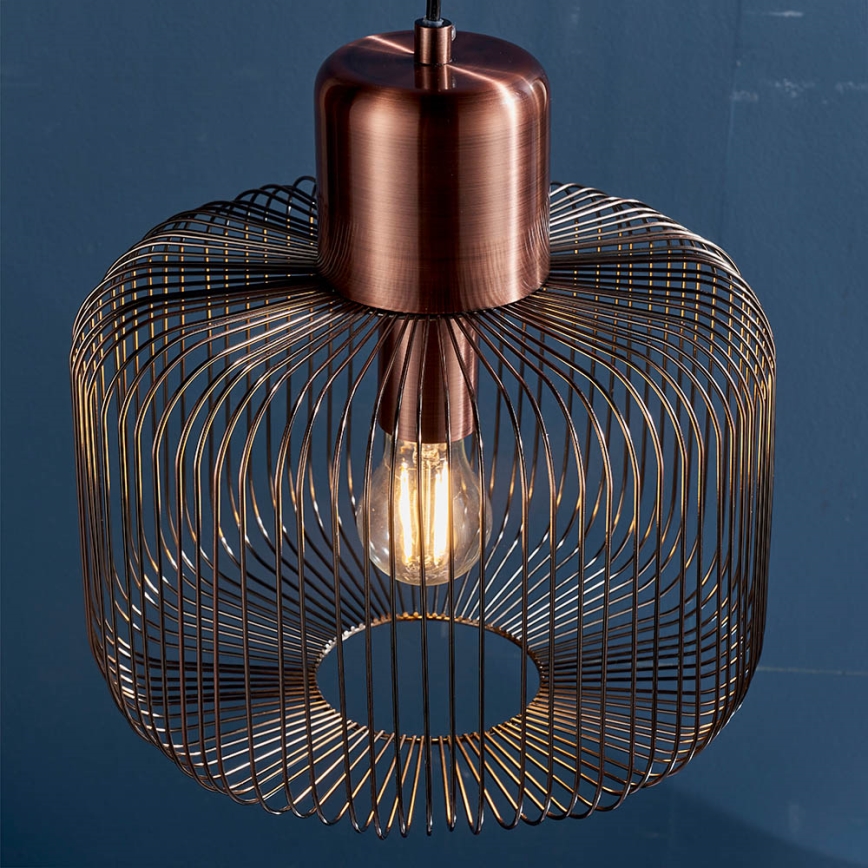 Endon 68986 - Viseći luster NICOLA 1xE27/40W/230V bakreni