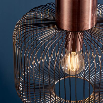 Endon 68986 - Viseći luster NICOLA 1xE27/40W/230V bakreni