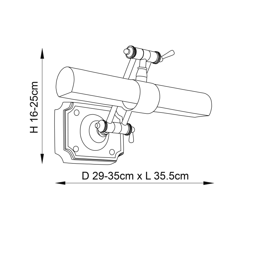 Endon 69832 - Svjetlo za slike WINCHESTER 2xE14/6W/230V 35,5 cm mesing