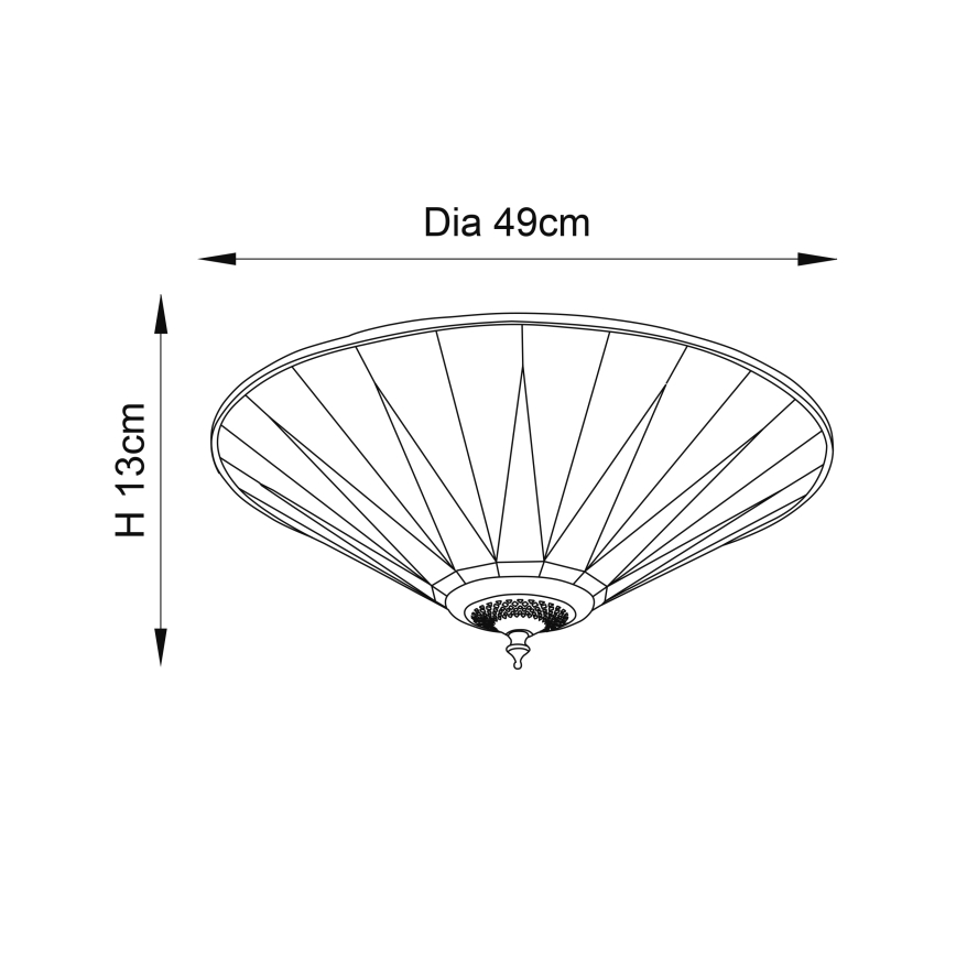 Endon 70240 - Stropna svjetiljka Tiffany DARK STAR 2xE27/40W/230V Ø 49 cm