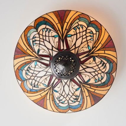 Endon 70241 - Stropna svjetiljka Tiffany HECTOR 2xE27/60W/230V, promjer 40 cm