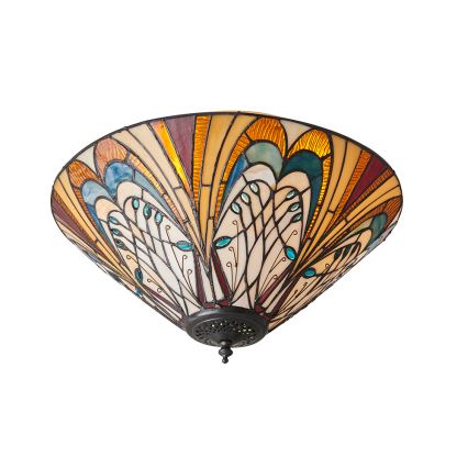 Endon 70241 - Stropna svjetiljka Tiffany HECTOR 2xE27/60W/230V, promjer 40 cm