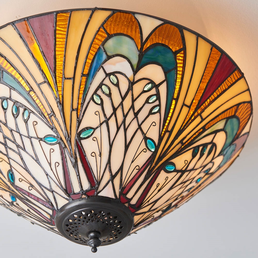 Endon 70241 - Stropna svjetiljka Tiffany HECTOR 2xE27/60W/230V, promjer 40 cm