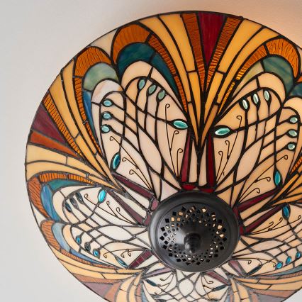 Endon 70241 - Stropna svjetiljka Tiffany HECTOR 2xE27/60W/230V, promjer 40 cm