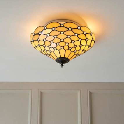 Endon 70242 - Stropna svjetiljka Tiffany PEARL 2xE27/60W/230V, promjer 37 cm