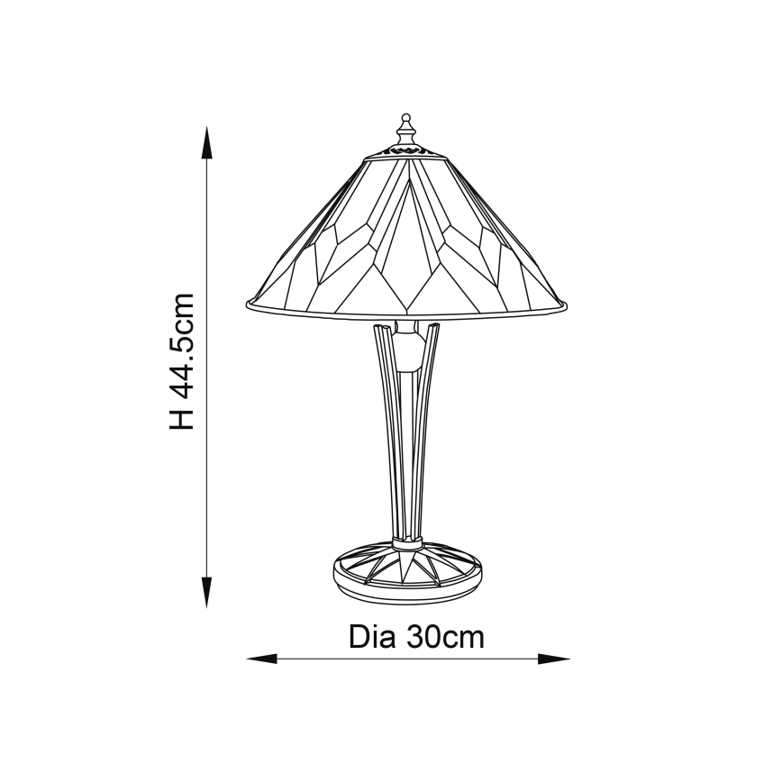 Endon 70365 - Stolna lampa ASTORIA 1xE14/40W/230V pr. 30 cm