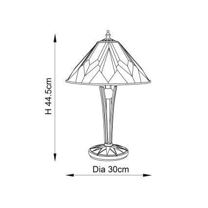 Endon 70365 - Stolna lampa Tiffany ASTORIA 1xE14/40W/230V Ø 30 cm