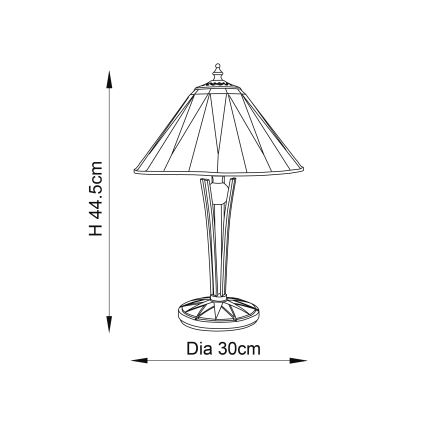 Endon 70367 - Stolna lampa Tiffany DARK STAR 1xE14/40W/230V Ø 30 cm