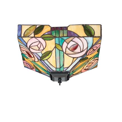 Endon 70699 - Stropna svjetiljka Tiffany WILLOW 2xE27/60W/230V 35x35 cm