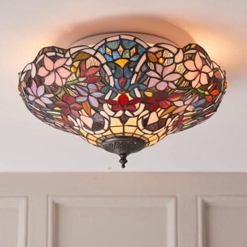Endon 70709 - Stropna svjetiljka Tiffany SULLIVAN 2xE27/60W/230V promjer 40 cm