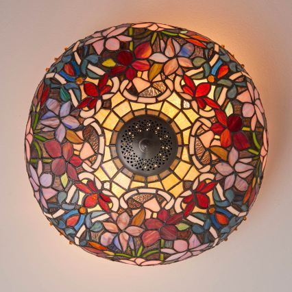 Endon 70709 - Stropna svjetiljka Tiffany SULLIVAN 2xE27/60W/230V promjer 40 cm