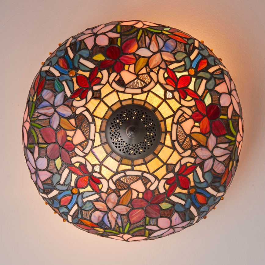 Endon 70709 - Stropna svjetiljka Tiffany SULLIVAN 2xE27/60W/230V promjer 40 cm