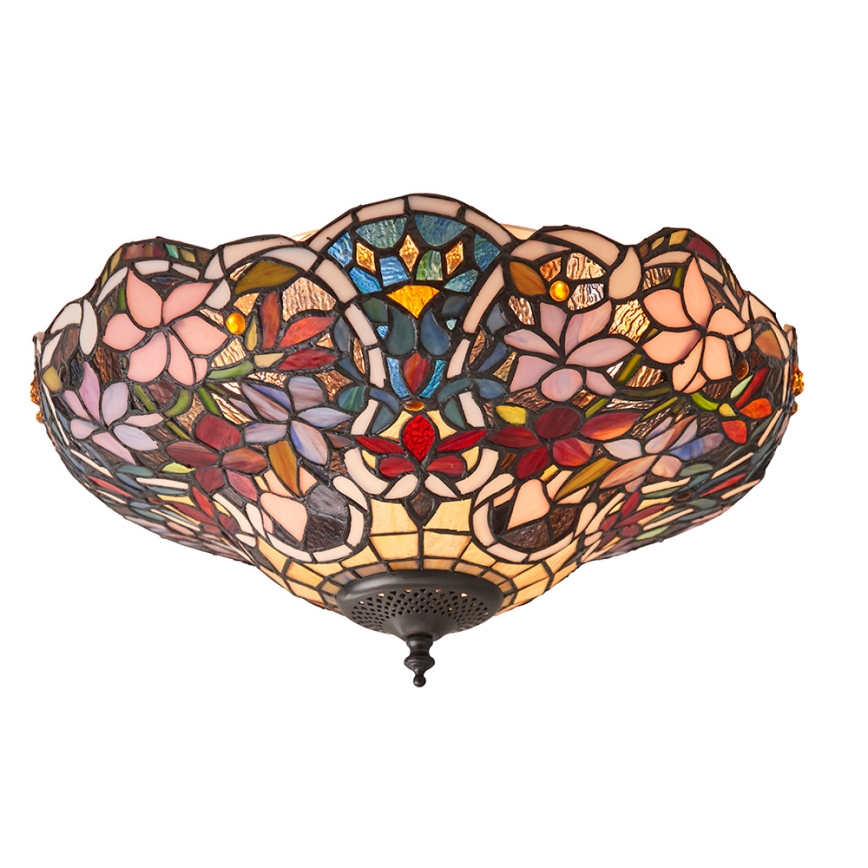 Endon 70709 - Stropna svjetiljka Tiffany SULLIVAN 2xE27/60W/230V promjer 40 cm