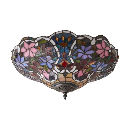 Endon 70709 - Stropna svjetiljka Tiffany SULLIVAN 2xE27/60W/230V promjer 40 cm