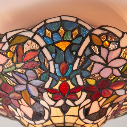 Endon 70709 - Stropna svjetiljka Tiffany SULLIVAN 2xE27/60W/230V promjer 40 cm