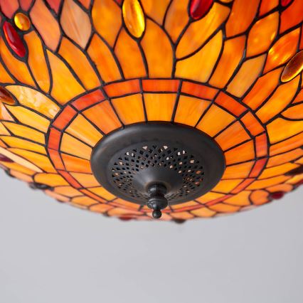 Endon 70721 - Stropna svjetiljka Tiffany DRAGONFLY 2xE27/60W/230V Ø 41 cm